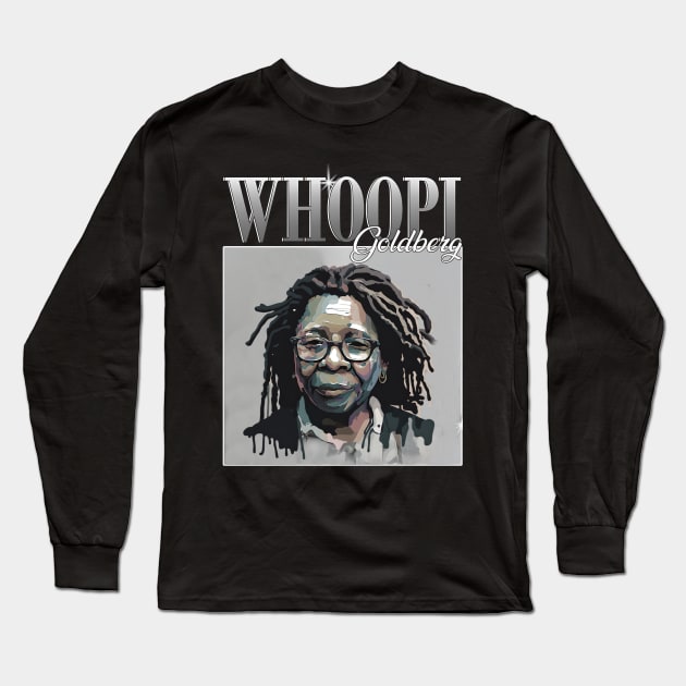 Whoopi Goldberg Long Sleeve T-Shirt by bonsauba